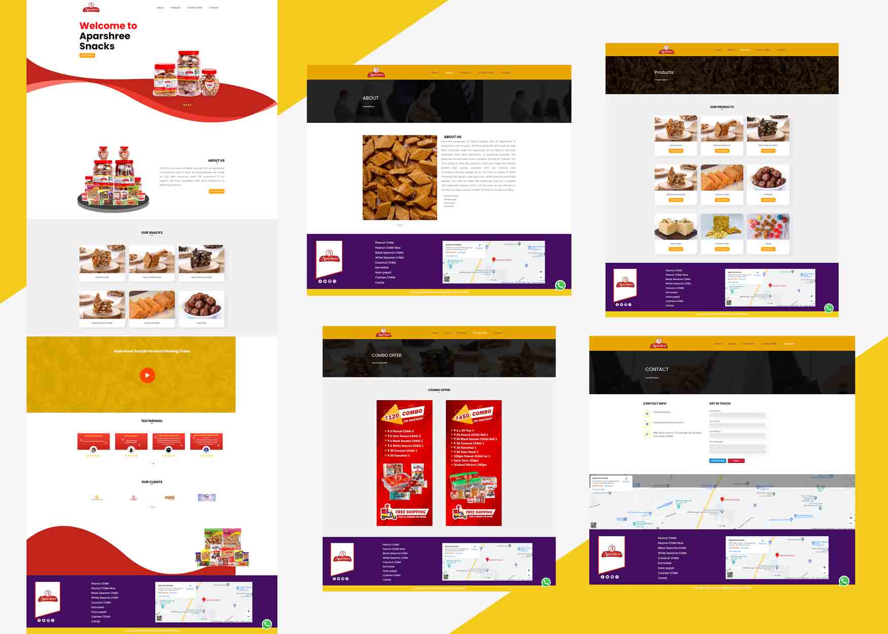 Aparshree snacks website